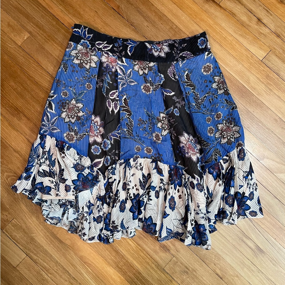 ZARA PATCH WORK SKIRT NWOT